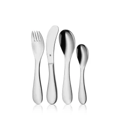 WMF Kinderbesteck-Set Knuddel, 4-teilig|Kinder Kinderbestecke|Besteck-Sets