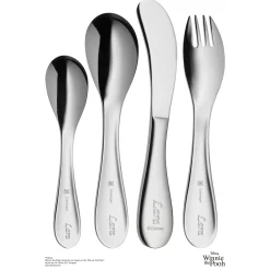 WMF Kinderbesteck-Set Knuddel, 4-teilig|Kinder Kinderbestecke|Besteck-Sets