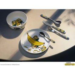 WMF Kinderbesteck-Set Minions®, 4-teilig|Kinder Kinderbestecke|Besteck-Sets