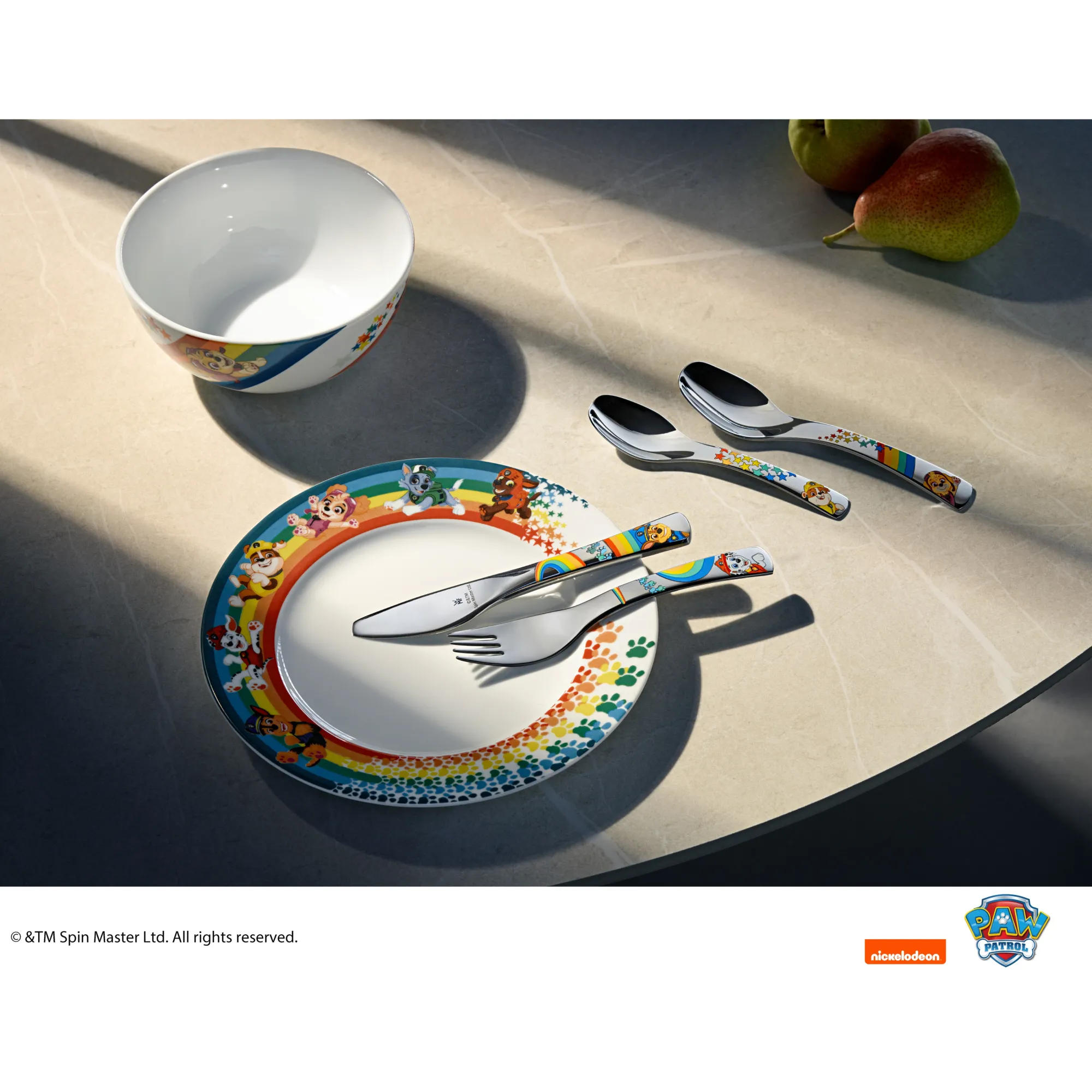 WMF Kinderbesteck-Set PAW Patrol, 4-teilig|Kinder Kinderbestecke|Besteck-Sets