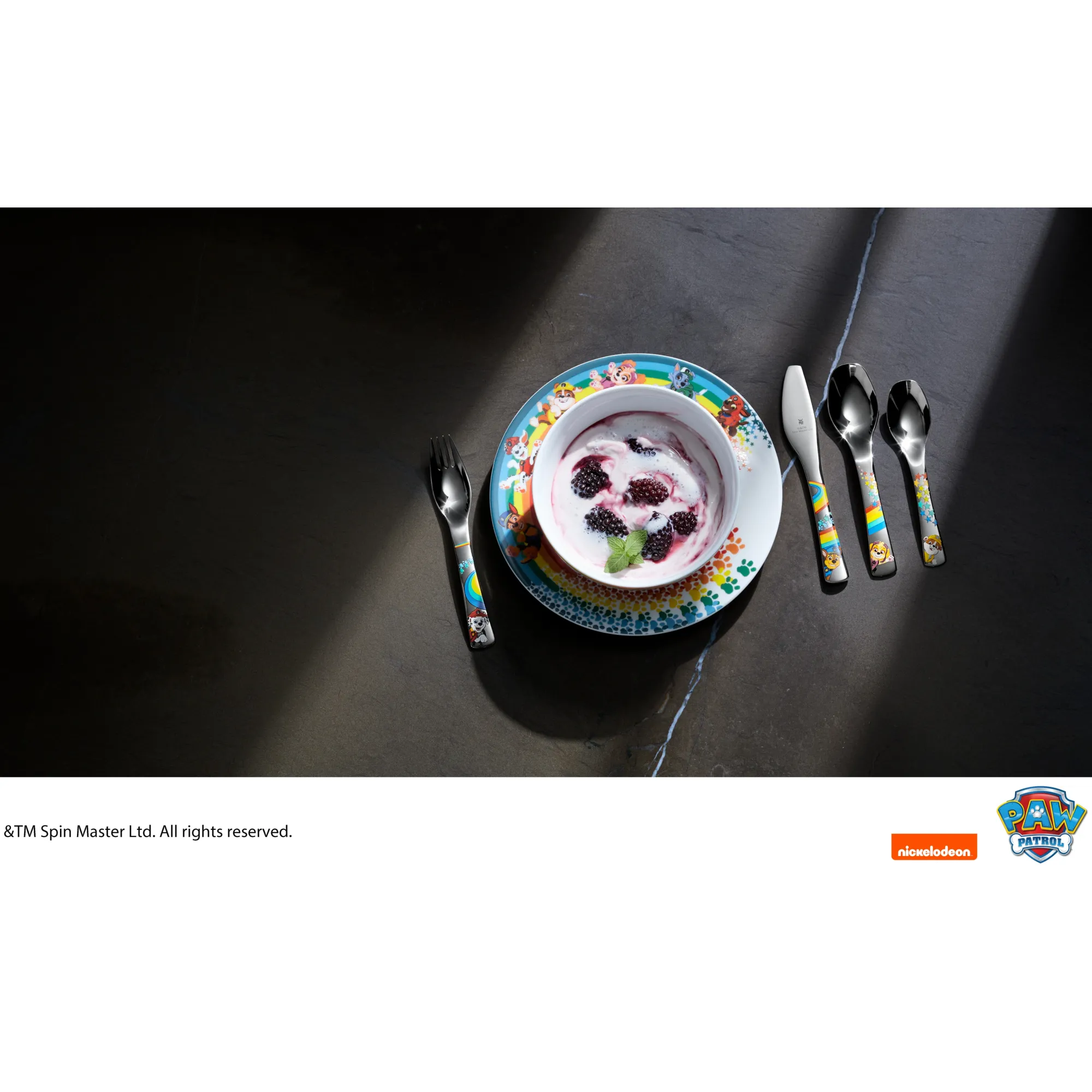WMF Kinderbesteck-Set PAW Patrol, 4-teilig|Kinder Kinderbestecke|Besteck-Sets