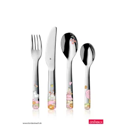 WMF Kinderbesteck-Set Prinzessin Anneli, 4-teilig|Kinder Kinderbestecke|Besteck-Sets