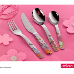 WMF Kinderbesteck-Set Prinzessin Anneli, 4-teilig|Kinder Kinderbestecke|Besteck-Sets