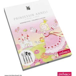 WMF Kinderbesteck-Set Prinzessin Anneli, 4-teilig|Kinder Kinderbestecke|Besteck-Sets
