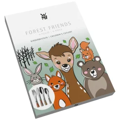 WMF Kinderbesteck-Set Waldfreunde, 4-teilig|Kinder Kinderbestecke|Besteck-Sets