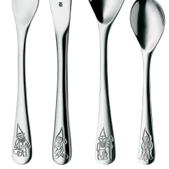 WMF Kinderbesteck-Set Zwerge, 4-teilig|Kinder Kinderbestecke|Besteck-Sets
