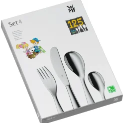 WMF Kinderbesteck-Set Zwerge, 4-teilig|Kinder Kinderbestecke|Besteck-Sets