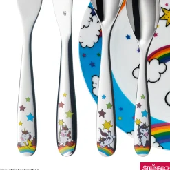WMF Kindergeschirr-Set Einhorn, 6-teilig|Kinder Teller|Kindergeschirr