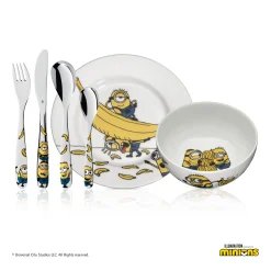 WMF Kindergeschirr-Set Minions®, 6-teilig|Kinder Teller|Kindergeschirr