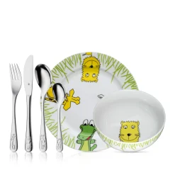 WMF Kindergeschirr-Set Safari, 6-teilig|Kinder Teller|Kindergeschirr