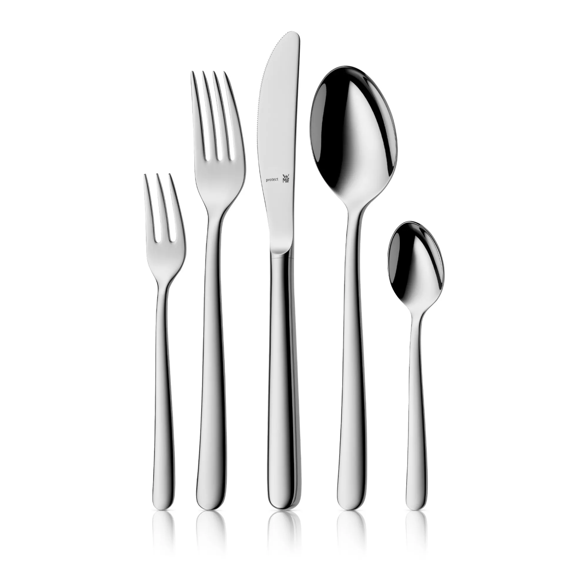 WMF Kult Plus Besteck-Set, 30-teilig, Cromargan protect®| Besteck-Sets