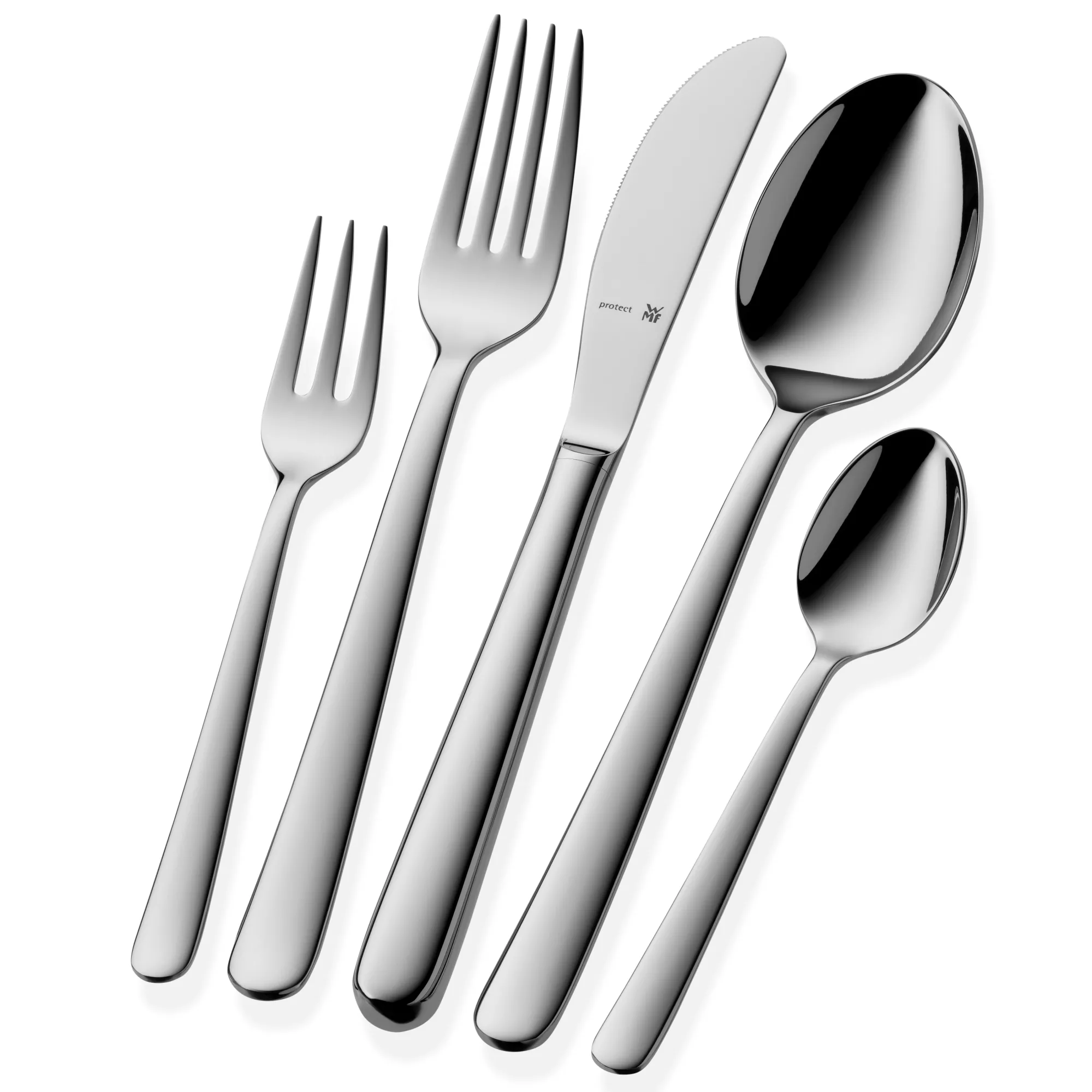 WMF Kult Plus Besteck-Set, 30-teilig, Cromargan protect®| Besteck-Sets