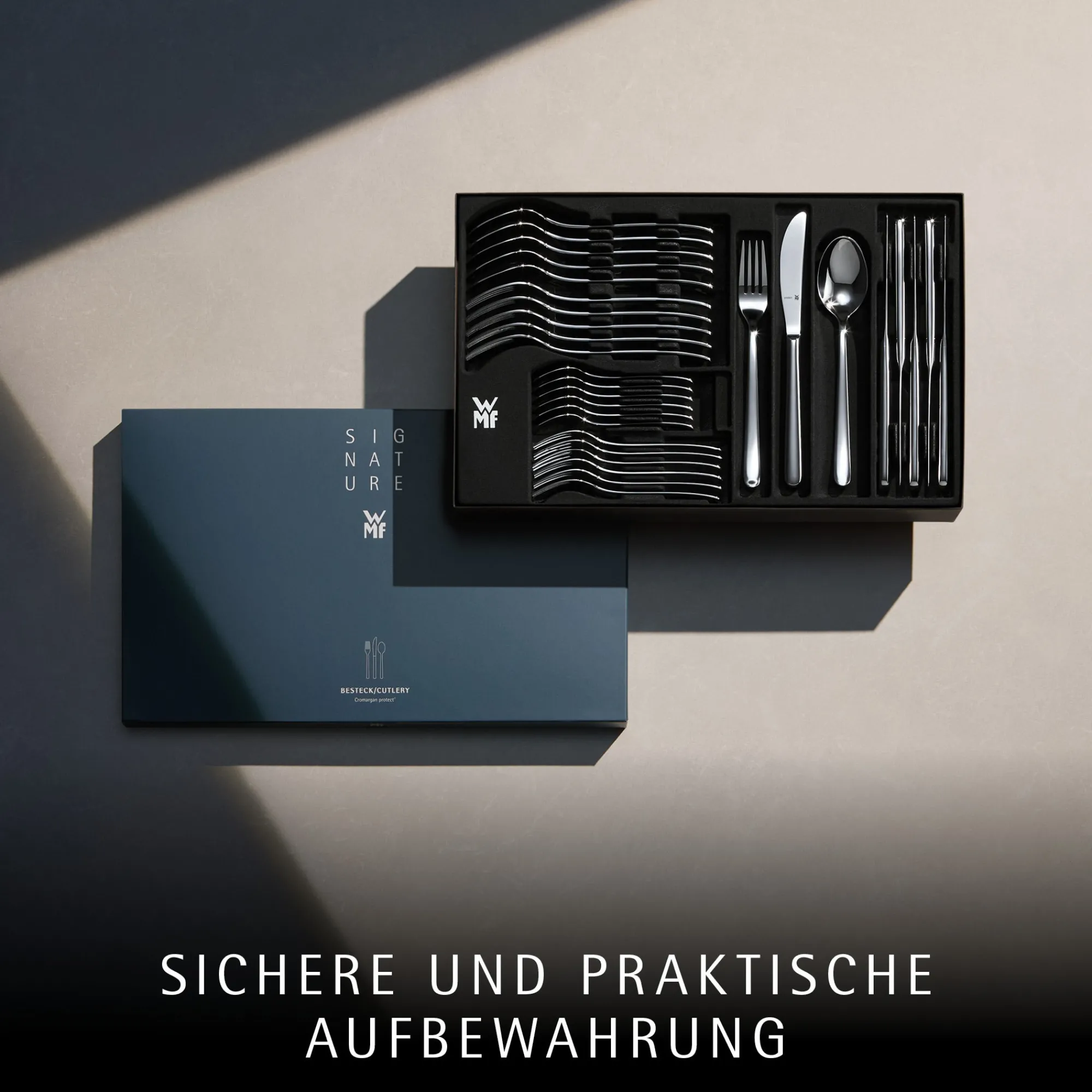 WMF Kult Plus Besteck-Set, 30-teilig, Cromargan protect®| Besteck-Sets
