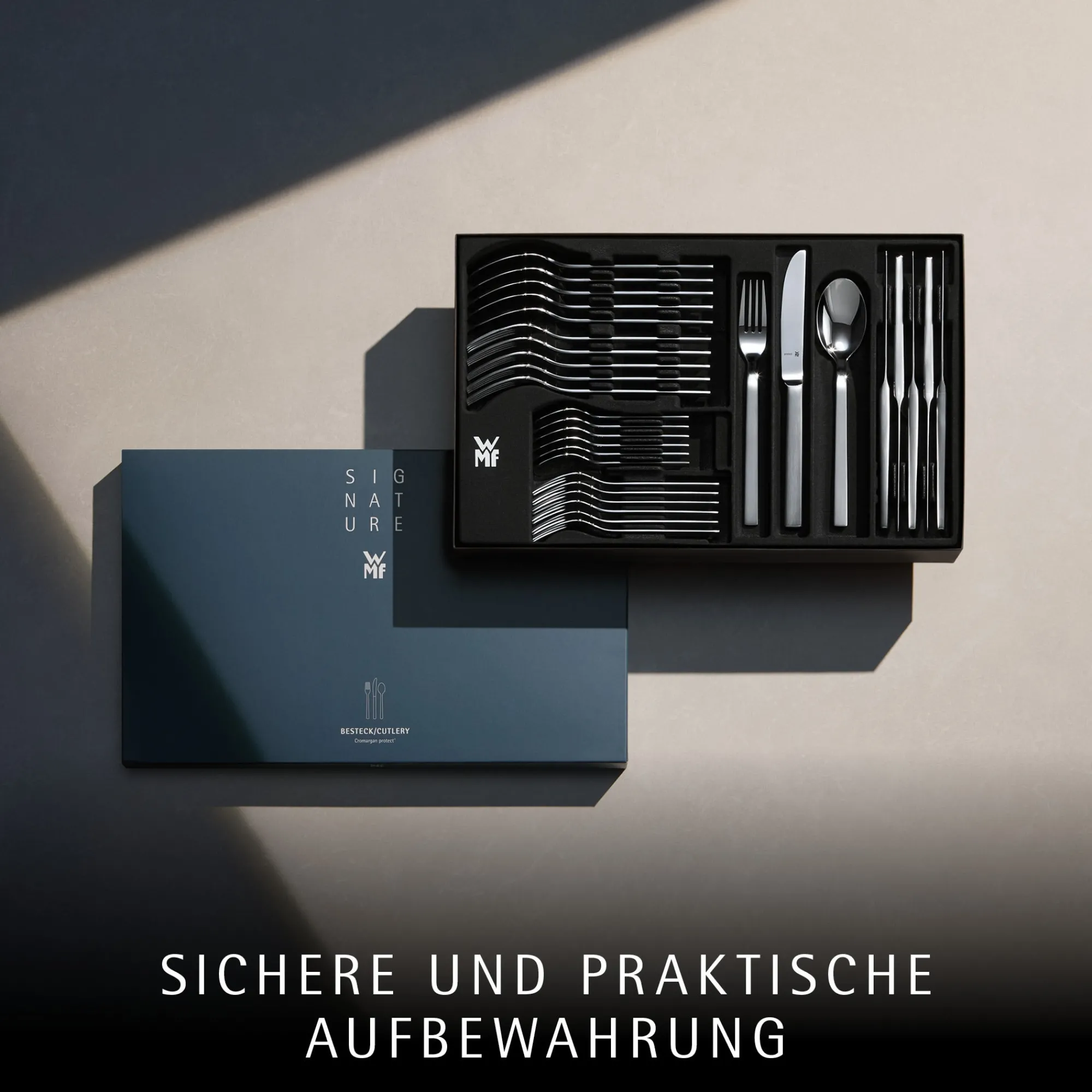 WMF Lyric Plus Besteck-Set, 30-teilig, Cromargan protect®| Besteck-Sets