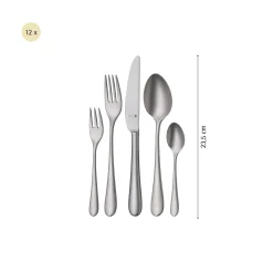 WMF Merit Besteck-Set, 66-teilig, Cromargan protect®, sandgestrahlt| Besteck-Sets