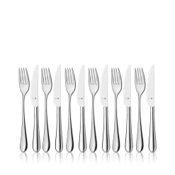 WMF Merit Dessertbesteck-Set, 12-teilig, Cromargan protect®| Besteck-Sets