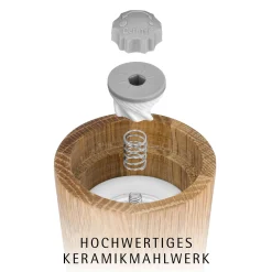 WMF Nature Gewürzmühlen-Set, 2-teilig| Salz- & Pfeffermühlen|Gewürzmühlen