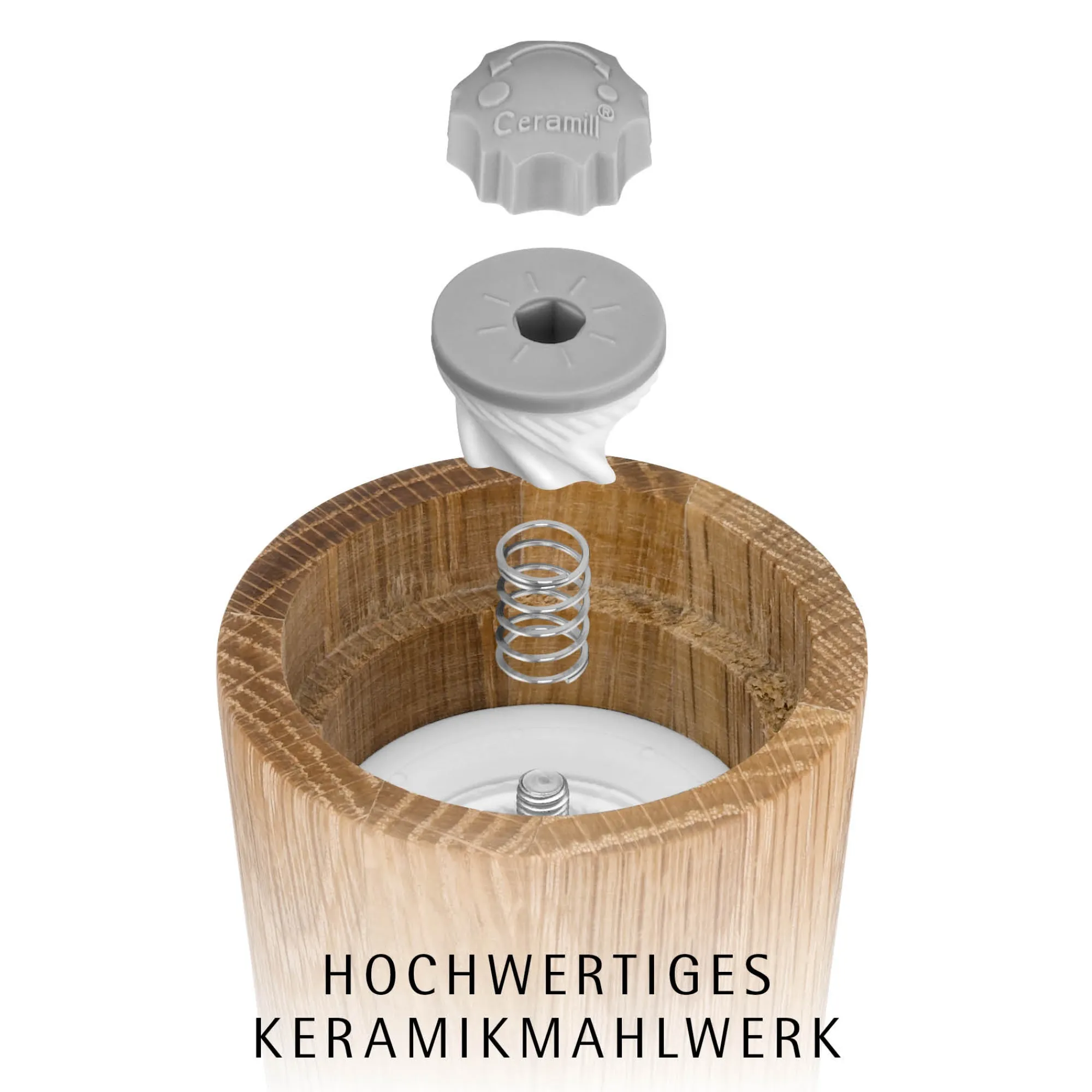 WMF Nature Gewürzmühlen-Set, 2-teilig| Salz- & Pfeffermühlen|Gewürzmühlen