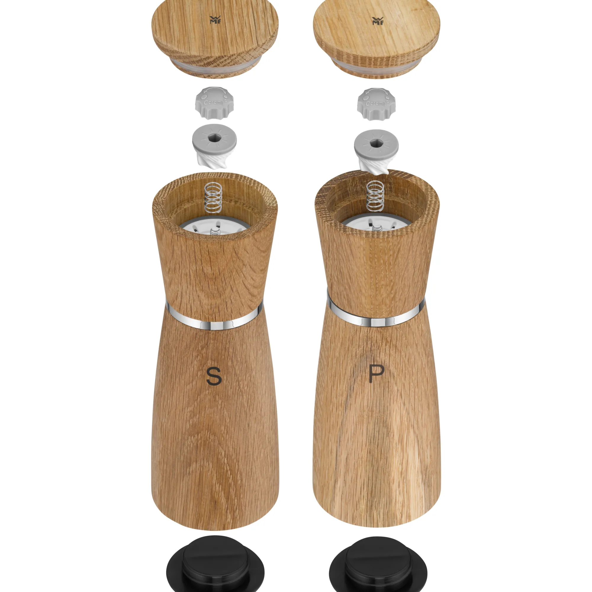 WMF Nature Salz-/Pfeffermühlen-Set, 2-teilig| Salz- & Pfeffermühlen