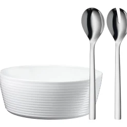 WMF Nuova Salat-Set, 3-teilig| Schüsseln|Servierbestecke