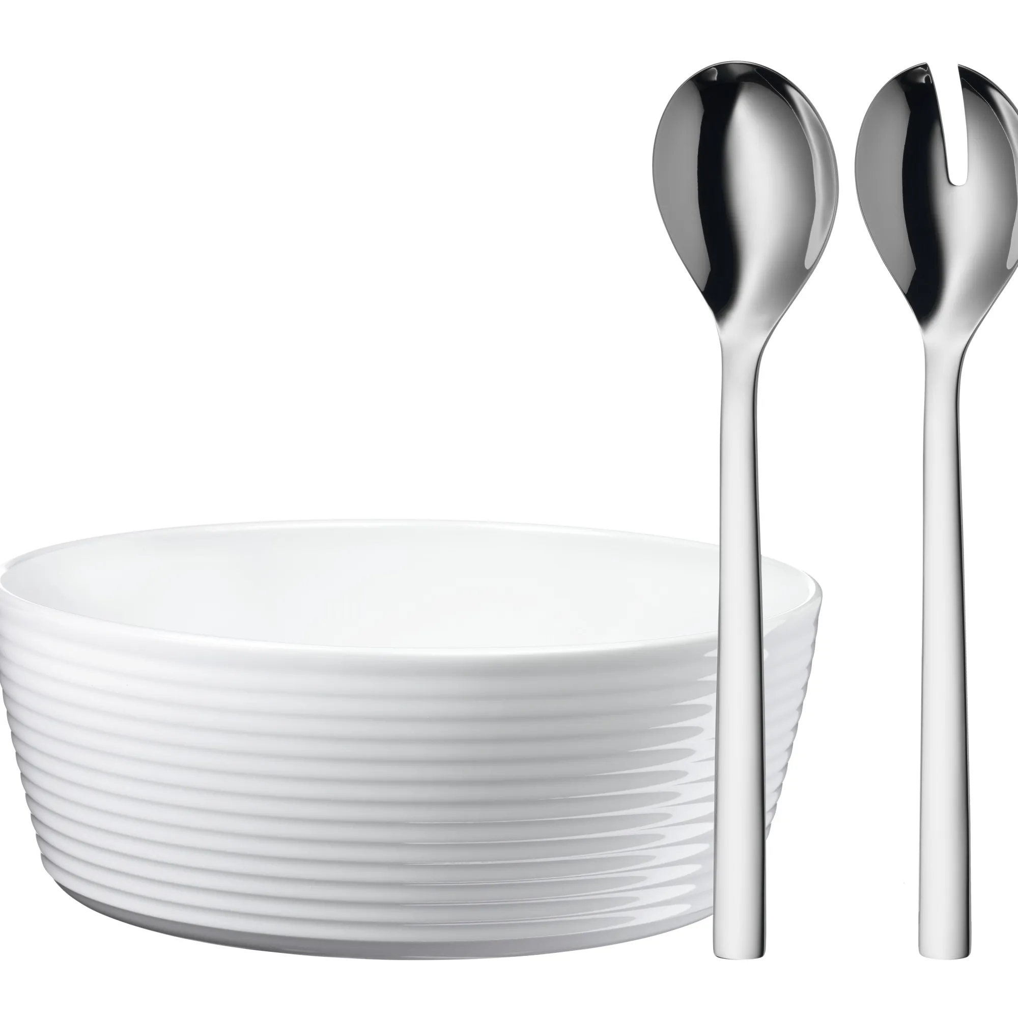 WMF Nuova Salat-Set, 3-teilig| Schüsseln|Servierbestecke