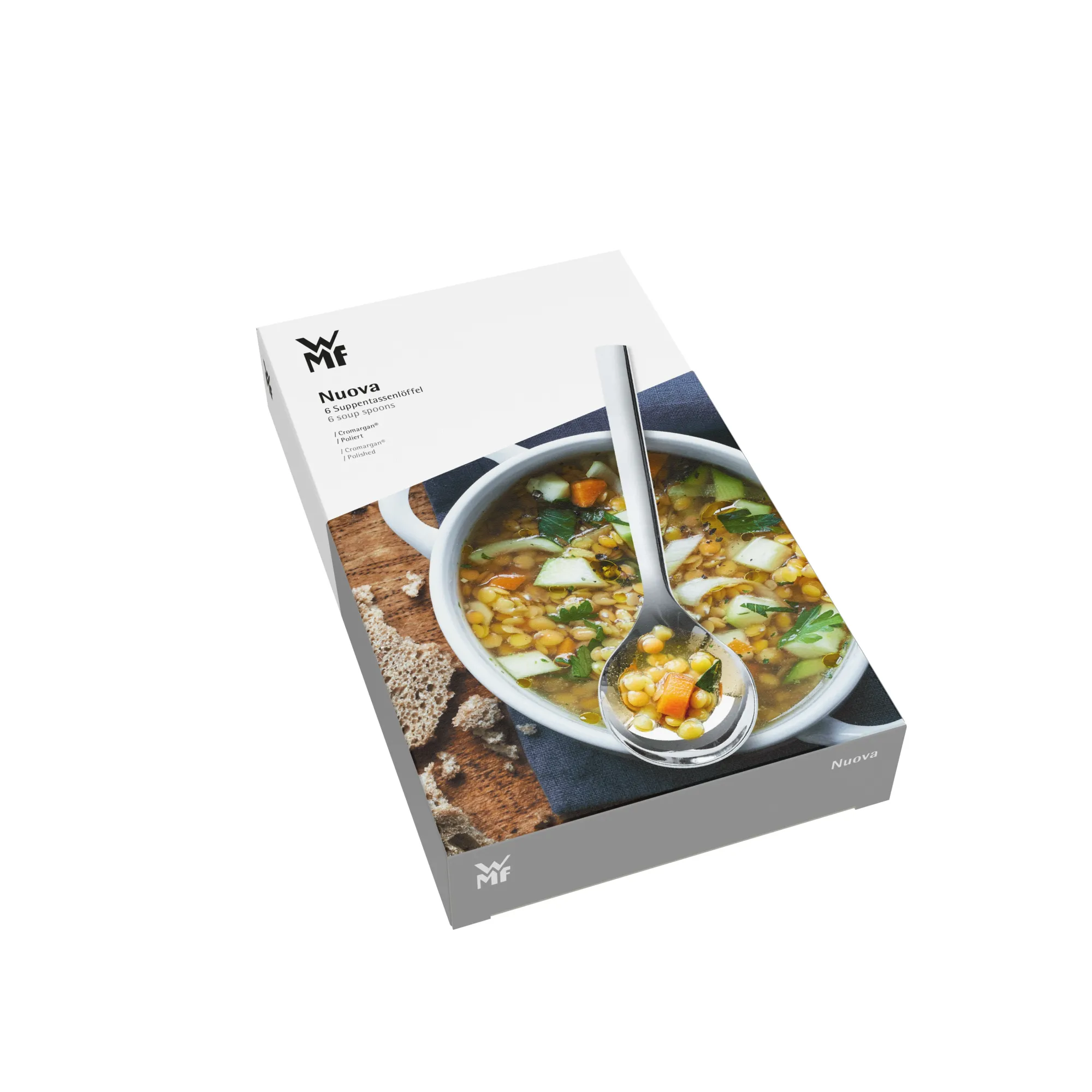 WMF Nuova Suppentassenlöffel-Set, 6-teilig| Löffel|Besteck-Sets