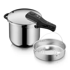 WMF Perfect One Pot Schnellkochtopf mit Dampfgareinsatz, 22 cm, 6,5 Liter| Schnellkochtöpfe|Induktionstöpfe
