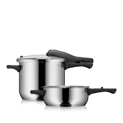 WMF Perfect One Pot Schnellkochtopf-Set, 22 cm, 6,5 und 3,0 Liter| Schnellkochtöpfe|Induktionstöpfe
