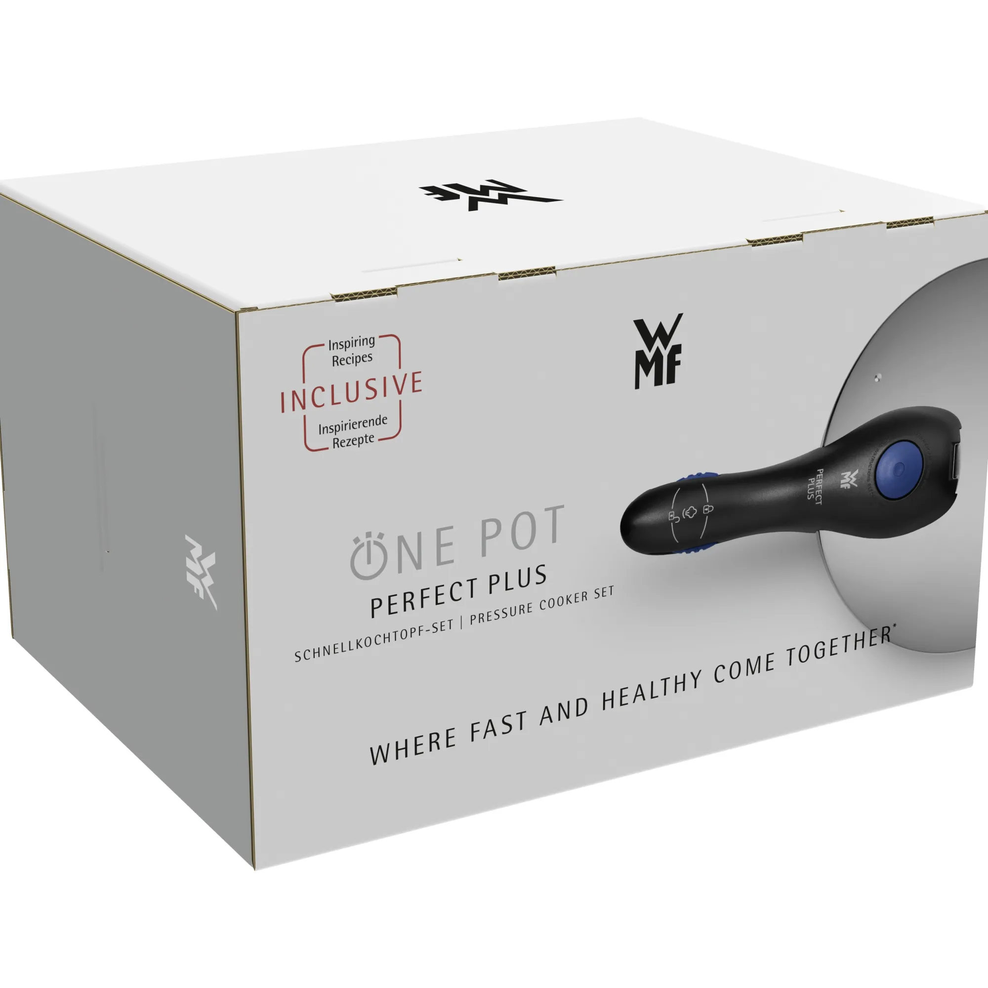 WMF Perfect Plus One Pot Schnellkochtopf-Set, 22 cm, 6,5 und 3,0 Liter| Schnellkochtöpfe|Topfsets