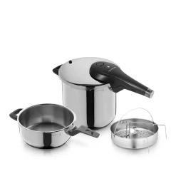 WMF Perfect Premium One Pot Schnellkochtopf-Set mit Dampfgareinsatz, 22 cm, 6,5 und 3,0 Liter| Schnellkochtöpfe|Induktionstöpfe