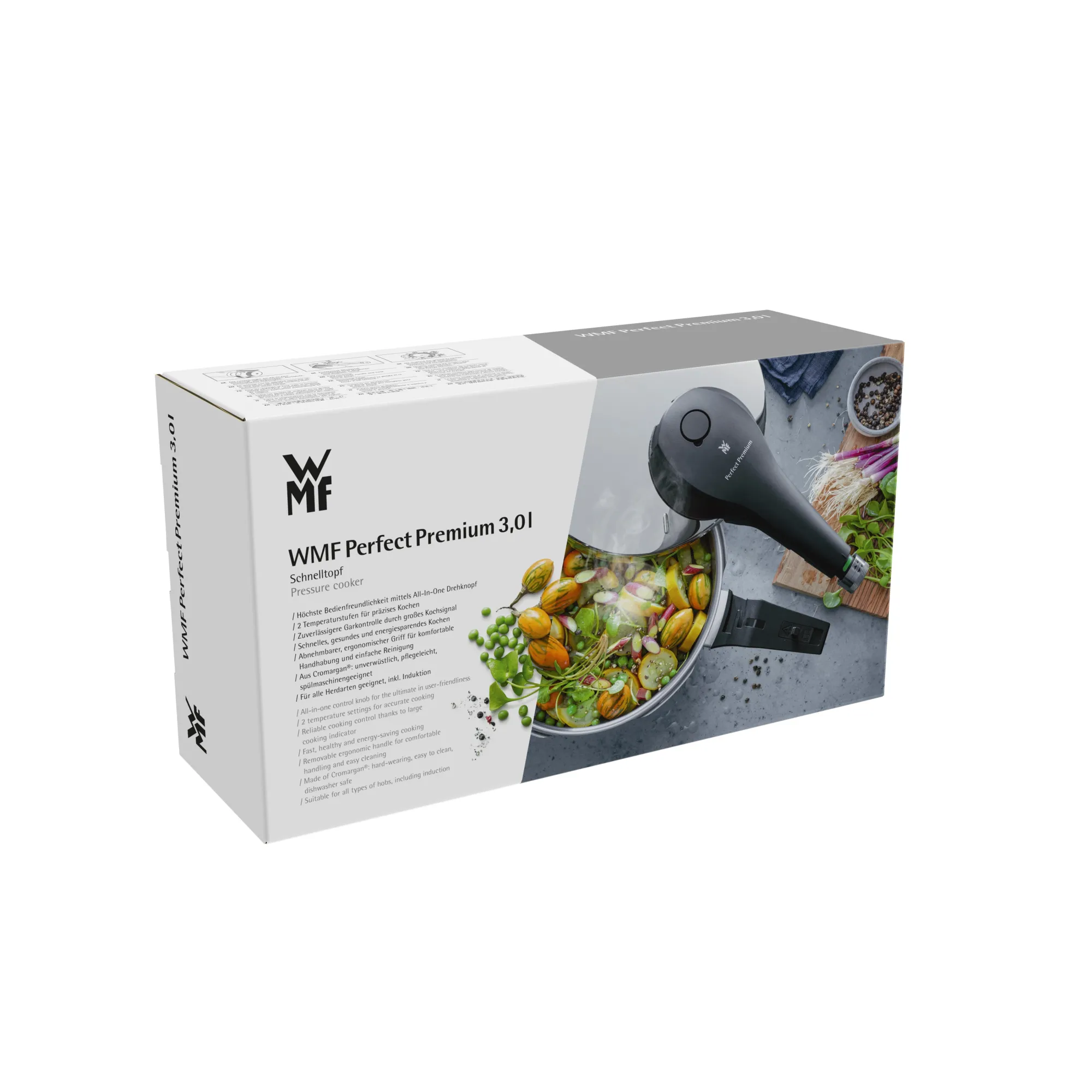 WMF Perfect Premium One Pot Schnellkochtopf, 22 cm, 3,0 Liter| Induktionstöpfe|Schnellkochtöpfe