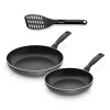 WMF PermaDur Inspire Stielpfannen-Set (24 und 28 cm) mit Pfannenwender| Küchenutensilien|Induktionspfannen