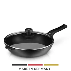 WMF PermaDur Premium Wok mit Glasdeckel, 30 cm| Woks|Pfannen Mit Deckel