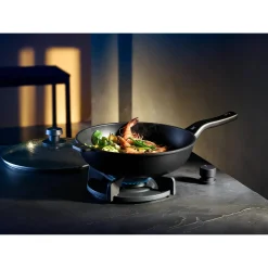 WMF PermaDur Premium Wok mit Glasdeckel, 30 cm| Woks|Pfannen Mit Deckel