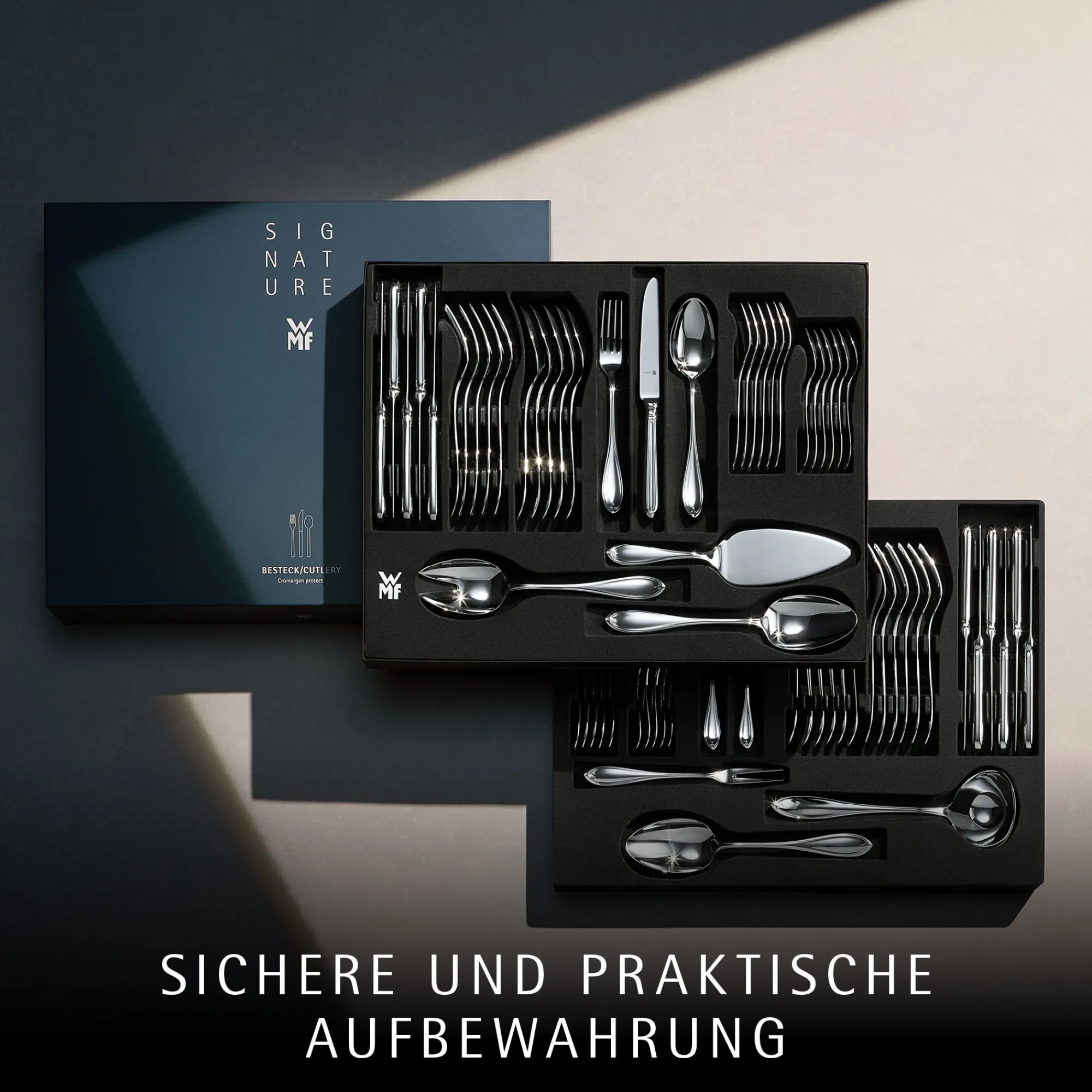 WMF Premiere Besteck-Set, 66-teilig, Cromargan protect®| Besteck-Sets
