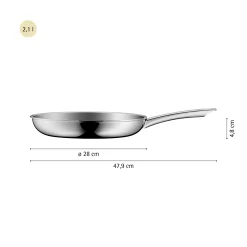 WMF Profi Resist Stielpfanne, 28 cm| Induktionspfannen|Bratpfannen