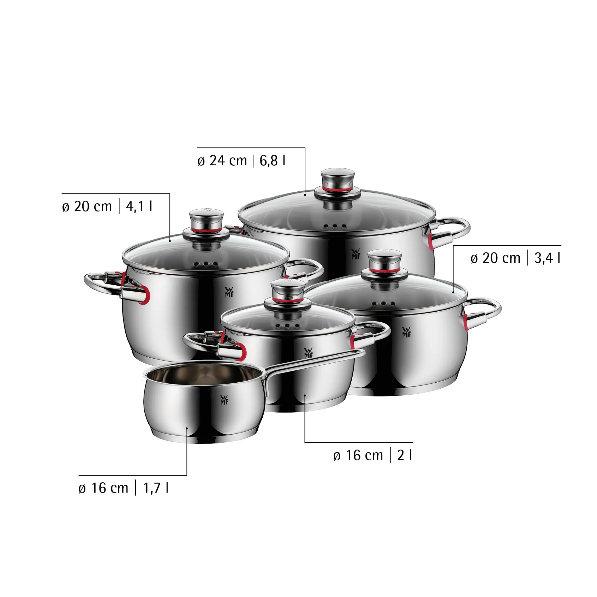 WMF Quality One Topf-Vorteils-Set*, 5-teilig| Topfsets