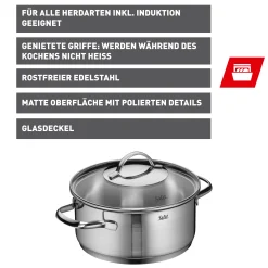 WMF Silit Achat Bratentopf mit Deckel, 20 cm| Bratentöpfe