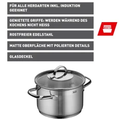 WMF Silit Achat Kochtopf mit Deckel, 16 cm| Induktionstöpfe