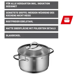 WMF Silit Achat Kochtopf mit Deckel, 20 cm| Kochtöpfe|Induktionstöpfe