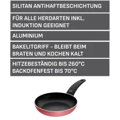 WMF Silit Belluna Stielpfanne, 20 cm, Rosé| Induktionspfannen|Bratpfannen