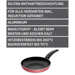 WMF Silit Belluna Stielpfanne, 24 cm, Rosé| Induktionspfannen|Bratpfannen