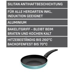 WMF Silit Belluna Stielpfanne, 24 cm, Grün| Induktionspfannen|Bratpfannen