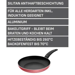 WMF Silit Belluna Stielpfanne, 28 cm, Rosé| Induktionspfannen|Bratpfannen