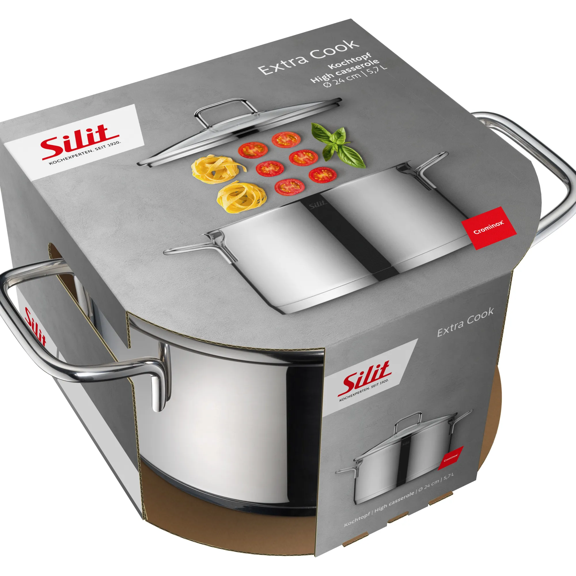 WMF Silit Extra Cook Kochtopf 24 cm mit Glasdeckel| Kochtöpfe