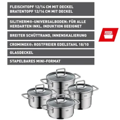 WMF Silit Extra Cook Mini Topf Set 4 teilig| Topfsets