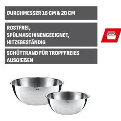 WMF Silit Küchenschüssel-Set, 2-teilig| Schüsseln