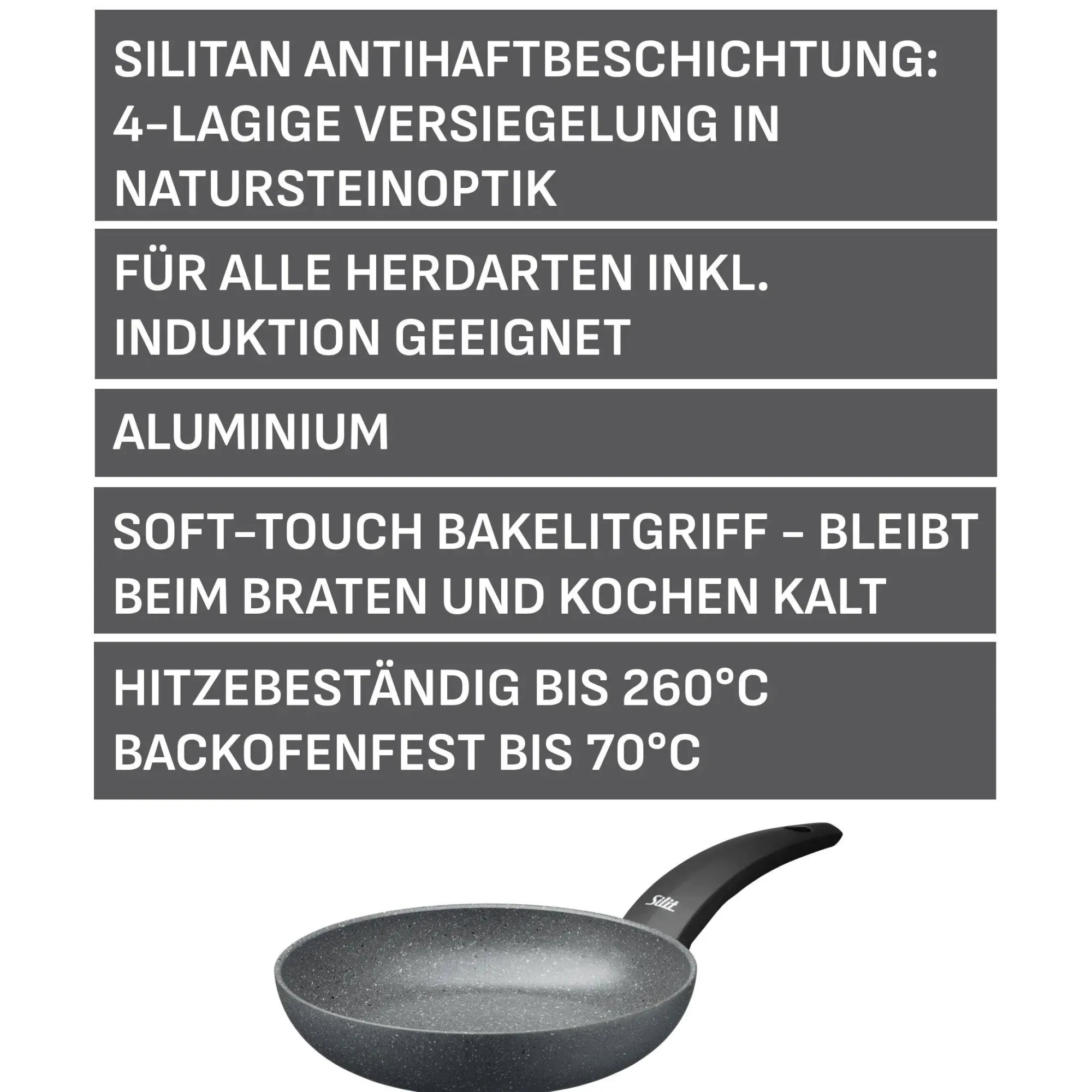 WMF Silit Montano Stielpfanne, 20 cm| Induktionspfannen|Bratpfannen