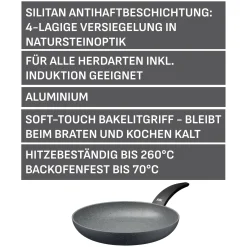 WMF Silit Montano Stielpfanne, 28 cm| Induktionspfannen|Bratpfannen