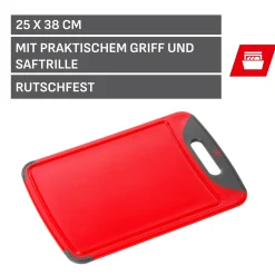 WMF Silit Schneidebrett, Rot, 38 x 25 cm| Schneidebretter